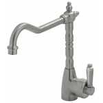 Fienza Eleanor Shepherds Crook Sink Mixer - Brushed Nickel