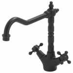 Fienza Lillian Shepherds Crook Sink Mixer - Matte Black