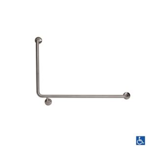 Metlam Antimicrobial Lh & Rh 90° Flush Mount Side Wall Grab Rail