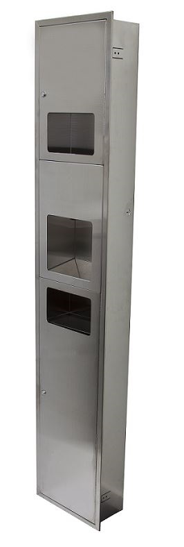 Metlam Recessed Paper Towel Dispenser, Eco Hand Dryer & Waste Unit