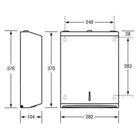 ML725SS Paper Towel Dispenser Drawing