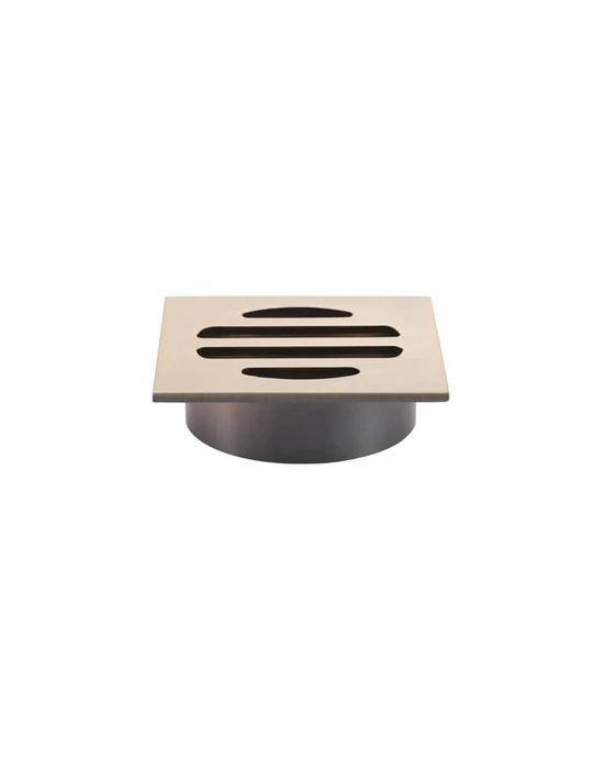 Meir Square Floor Grate Shower Drain 50mm Outlet - Champagne