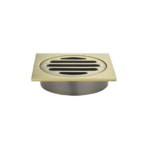 Meir Square Floor Grate Shower Drain 100mm Outlet - Gold