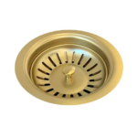 Meir Sink Strainer and Waste Plug Basket with Stopper - Gold