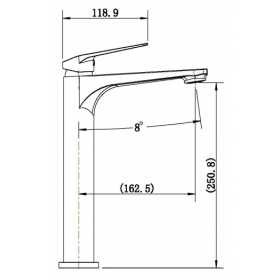 cascade tall basin mixer spec