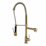 Modern National Halo Pull Out Spring Kitchen Mixer Tap Brushed Bronze