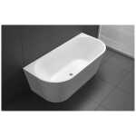 1700mm Ovia Back to Wall Bath Tub Gloss White