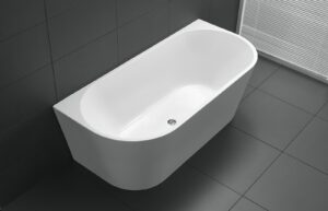1700mm Ovia Back to Wall Bath Tub Gloss White