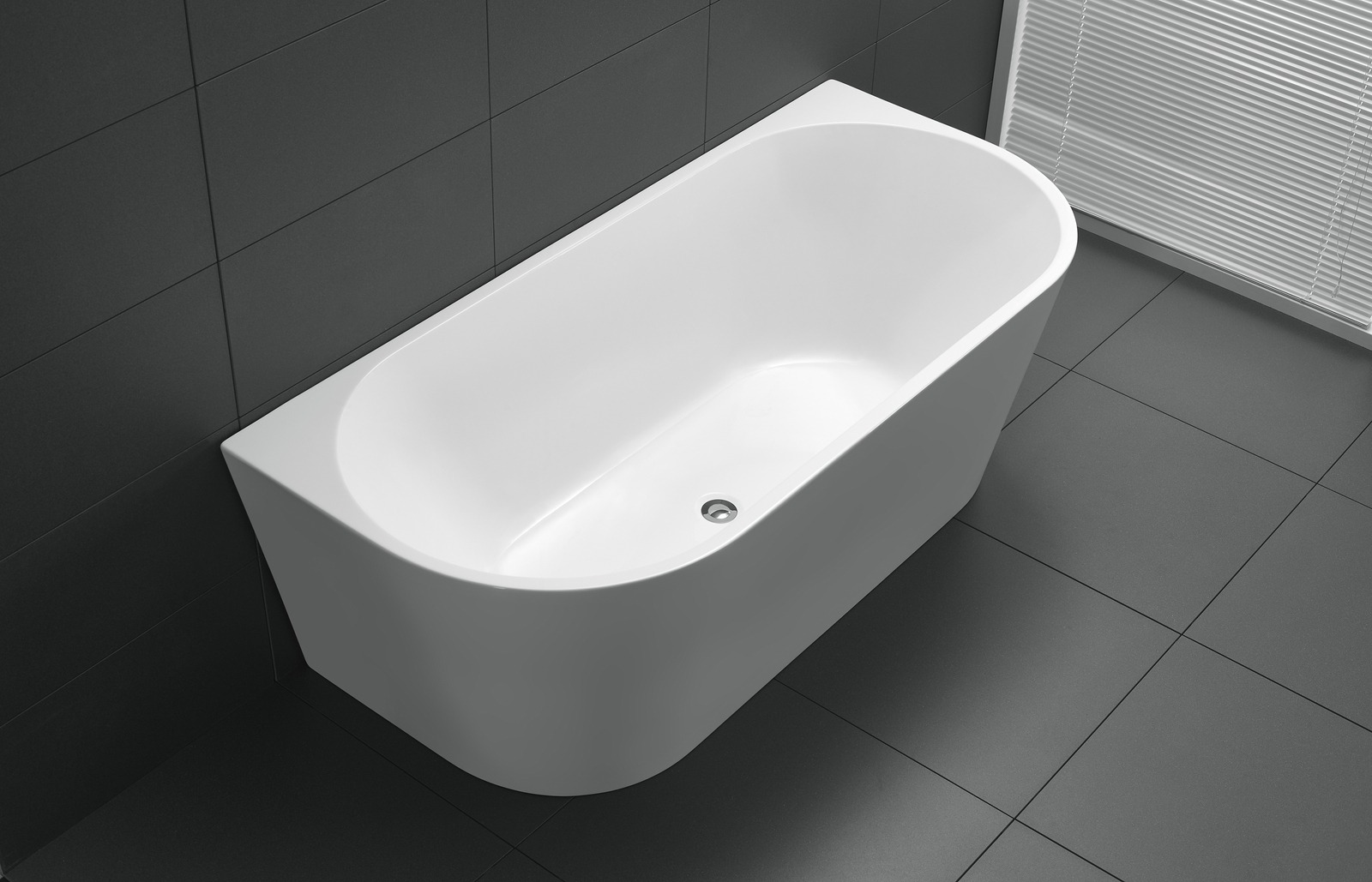 1400mm Ovia Back to Wall Bath Tub