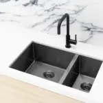 Meir 1.5 Bowl PVD Kitchen Sink 670mm - Gunmetal Black