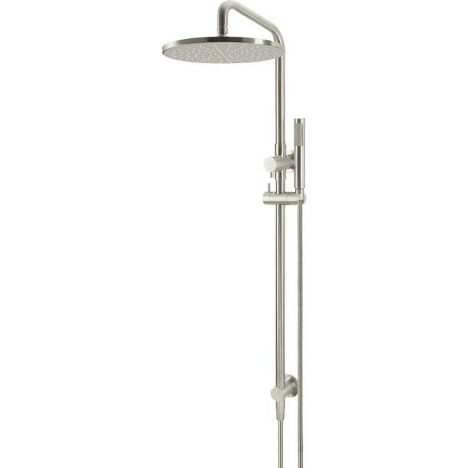 Meir-2-in-1-Twin-Round-Combination-Shower-Rail-300mm-Rose-&-Hand-Shower---Brushed-Nickel