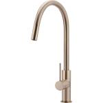 Meir Round Piccola Pull Out Kitchen Mixer Tap Champagne