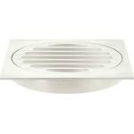 Meir Square Floor Grate Shower Drain 100mm Outlet - Brushed Nickel