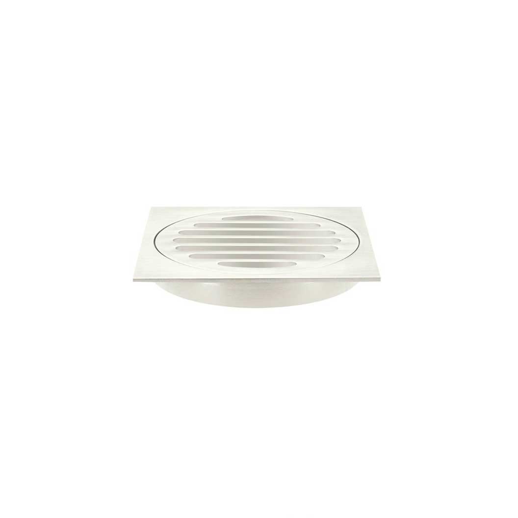 Meir Square Floor Grate Shower Drain 100mm Outlet - Brushed Nickel