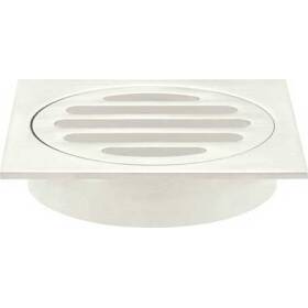 Meir-Square-Floor-Grate-Shower-Drain-80mm-Outlet---Brushed-Nickel