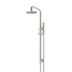 Meir 2 in 1 Twin  Round Combination Shower Rail 200mm Rose & Hand Shower Brushed Nickel