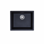 Modern National Como Single Bowl Granite Sink Black Finish - 550 x 460 x 194