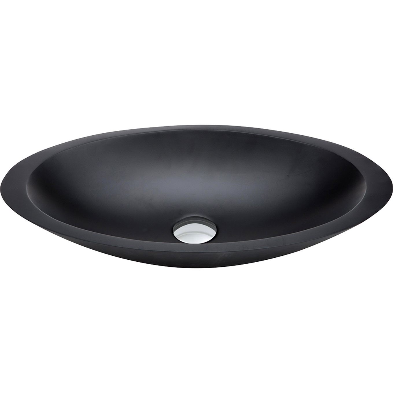 Fienza Bahama Matte Black Solid Surface Cast Stone Basin