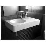 ENCANTO 700 Solid Surface Wall-Hung Basin, Left-Hand Bowl with Overflow