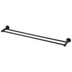 Modern National Mirage Double Towel Rail Black 600mm