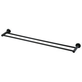 Mirage Double Towel Rail Black 600mm