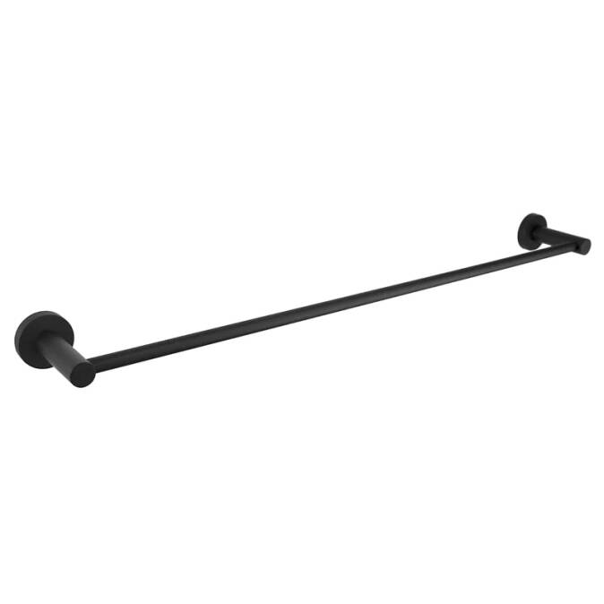 Mirage Single Towel Rail Black 600mm