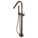 Modern National Freestanding Bath Mixer Champagne