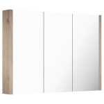 1200Lx720Hx150Dmm White Oak Wood Grain PVC Filmed Shaving Cabinet High Density MDF board