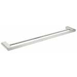 Nero Bianca Double Towel Rail 800mm Brushed Nickel
