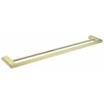 Nero Bianca Double Towel Rail 800mm Brushed Gold