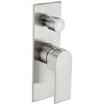 Nero Bianca Shower Mixer Diverter Brushed Nickel