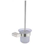 Nero Bianca Toilet Brush Holder Brushed Nickel