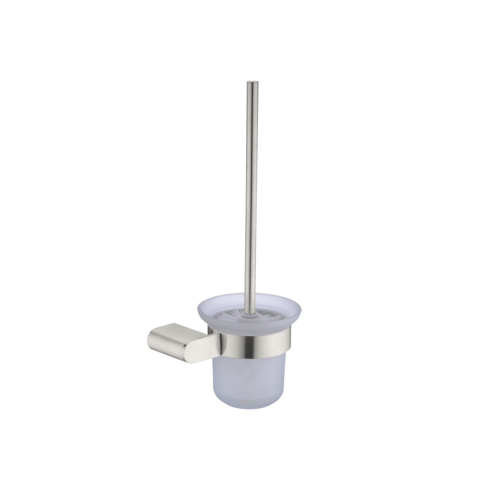 Nero Bianca Toilet Brush Holder Brushed Nickel