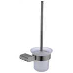 Nero Bianca Toilet Brush Holder Gun Metal Grey