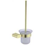 Nero Bianca Toilet Brush Holder Brushed Gold