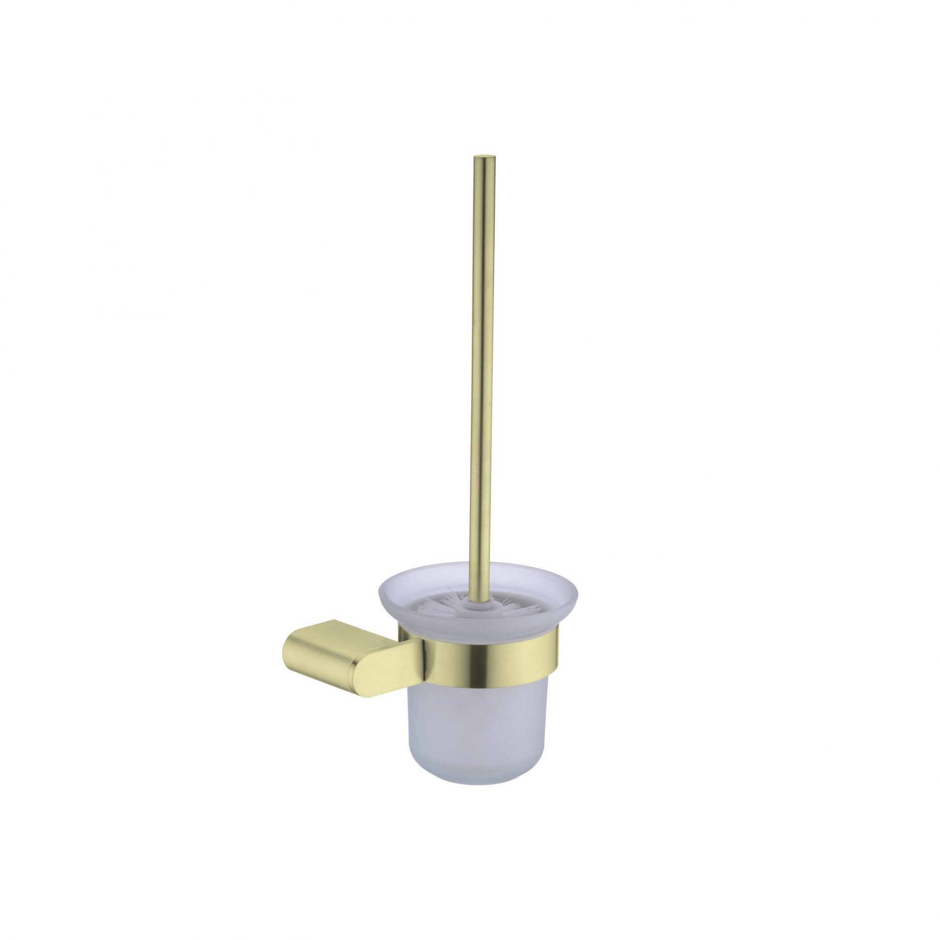 Nero Bianca Toilet Brush Holder Brushed Gold