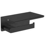 Nero Bianca Toilet Paper Holder with Phone Shelf Matte Black