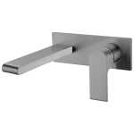 Nero Bianca Wall Basin Mixer Gun Metal Grey