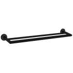 Nero DOLCE DOUBLE TOWEL RAIL 700MM Black