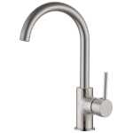 Nero Dolce Kitchen Mixer Gooseneck Brushed Nickel