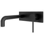 Nero Dolce Wall Basin Mixer Stylish Spout Matte Black