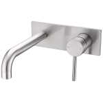 Nero Dolce Wall Basin Mixer Brushed Nickel