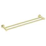 Nero MECCA DOUBLE TOWEL RAIL 600MM Brushed Gold