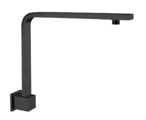 Nero Square Swivel Shower Arm 350mm Matte Black