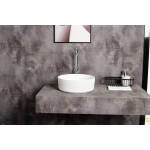 Ovia Art Achilles Matt White Textured Above Counter Basin 360mm