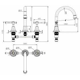 Montpellier Basin Set - Chrome