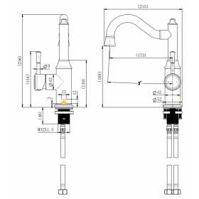 Montpellier High Rise Basin Mixer - Brushed Nickel