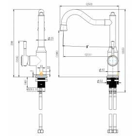 Montpellier Kitchen Mixer - Chrome