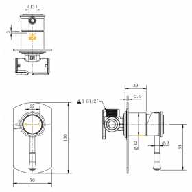 Montpellier Shower Mixer - Chrome