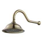 Modern National Bordeaux Shower Arm & Rose Brushed Bronze